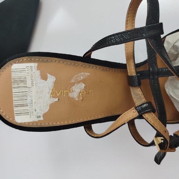 New Calvin Klein Black Suede Stiletto Heel Pumps - Picture 6 of 6